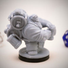 Picture of print of Dwarven Barkeep Variant Miniature - pre-supported