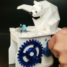 Picture of print of Polar Bear with Seal (automata)