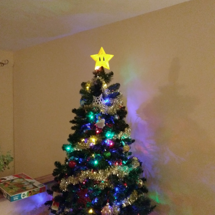Mario Star Christmas tree