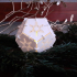 Pentagonal LED tea candle shade with snowflake image