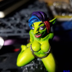 Picture of print of Lyzz Kaboom - Goblin Lady (Fantasy Pin-Up) This print has been uploaded by Phillip Pahl