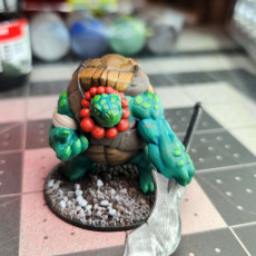 Picture of print of Tortle Glaive Master Miniature - Pre-Supported