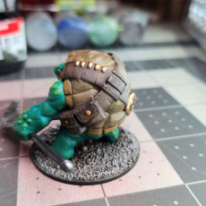 Picture of print of Tortle Glaive Master Miniature - Pre-Supported
