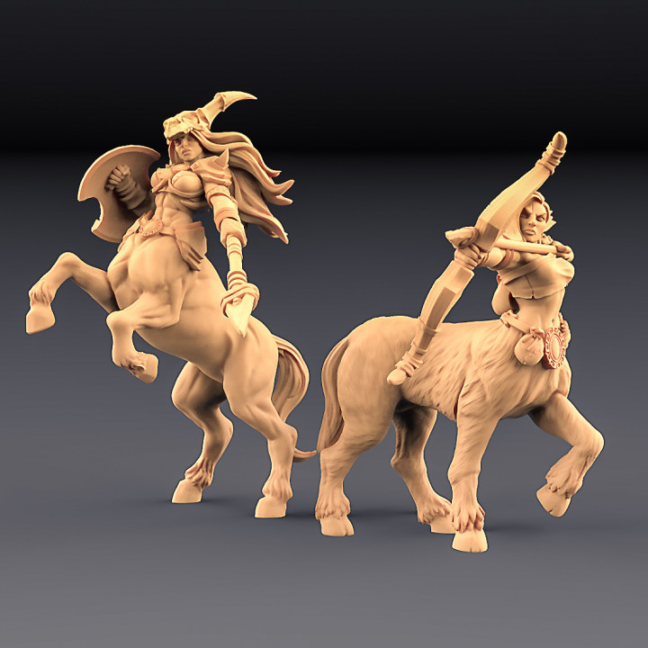 Image of Sagittarius &amp; Khararis - 2 Centaurides Heroines Set (AMAZONS! Kickstarter)
