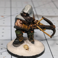 Picture of print of Dwarf Ranger with Crossbow (32mm scale miniature)