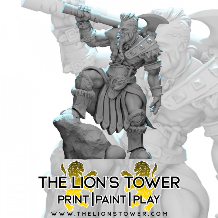 Male Barbarian (32mm Scale Miniature)'s Cover