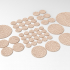 3D printable coblestone textured round  bases - trays for wargame 3D print model image