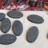 3D printable coblestone textured oval bases -  roads for wargame print image