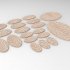 3D printable coblestone textured oval bases -  roads for wargame image
