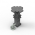 3D printable pillar and assorted bases for dwarf mine 3D print model image
