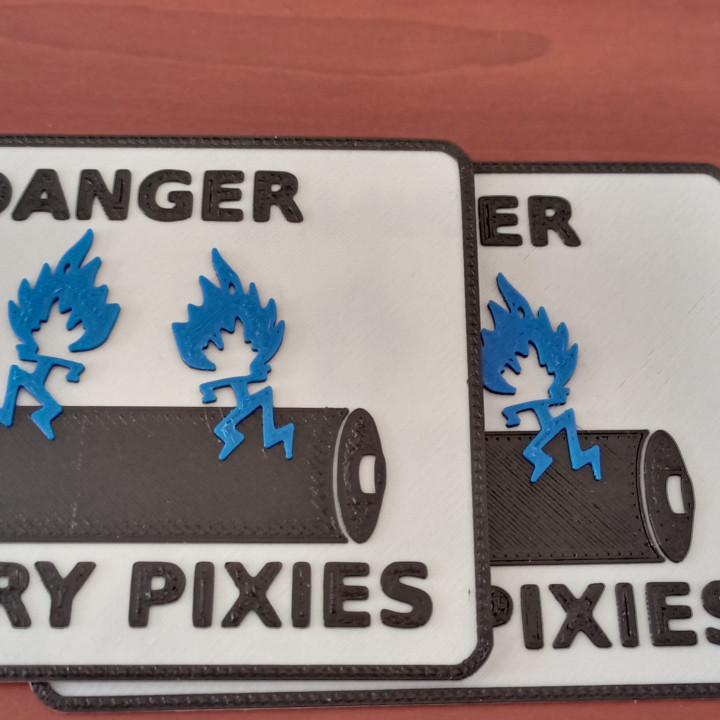 3DPrinted AvE Angry Pixies Sticker