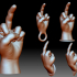 Middle finger fuck you flip off bird hand gesture 3D printable model image