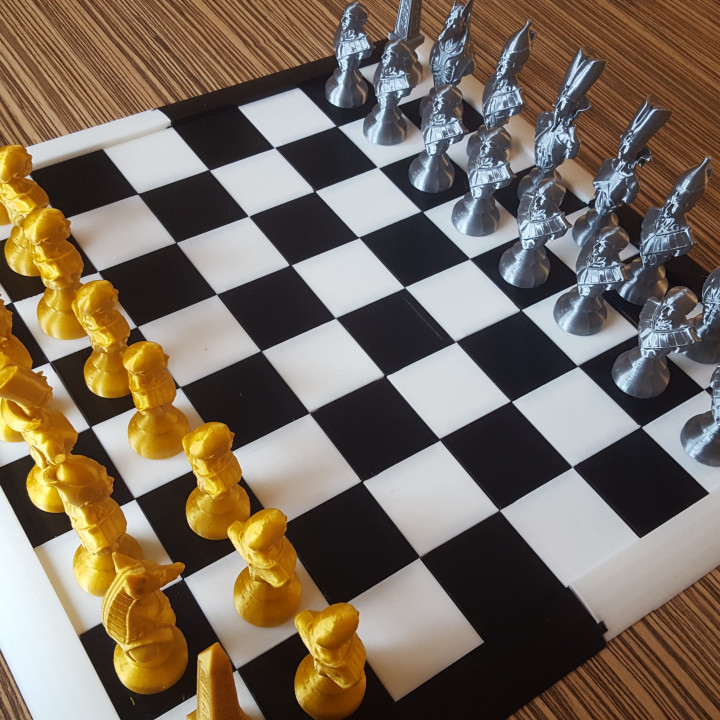 3D Printable Schachbrett, Chess Board by stropnik werner