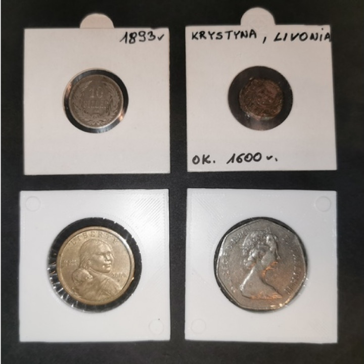 Collectors coin holders - diameter between 16 and 42 mm