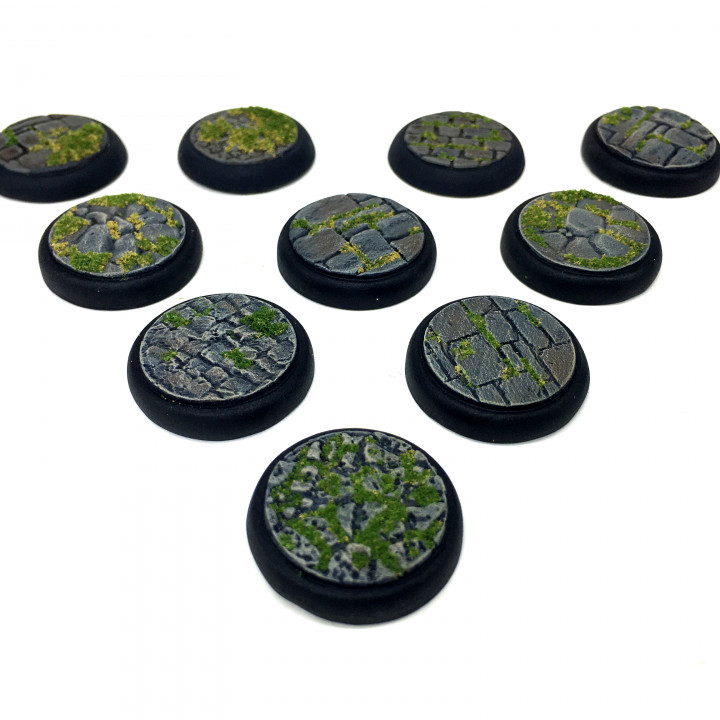 25mm Stone, Recessed Miniature Bases