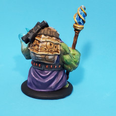 Picture of print of Tortle Sorcerer Miniature - Pre-Supported