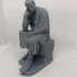 Statue of a seated philosopher print image
