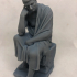 Statue of a seated philosopher print image