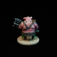 Picture of print of Pig Man - Axe Pig