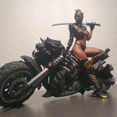 Picture of print of Cyber Metal Biker Chick