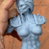 female orc warrior bust print image