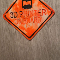 Picture of print of 3D printer on board!