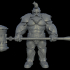 Dwarven warrior pack with hammer miniatures image