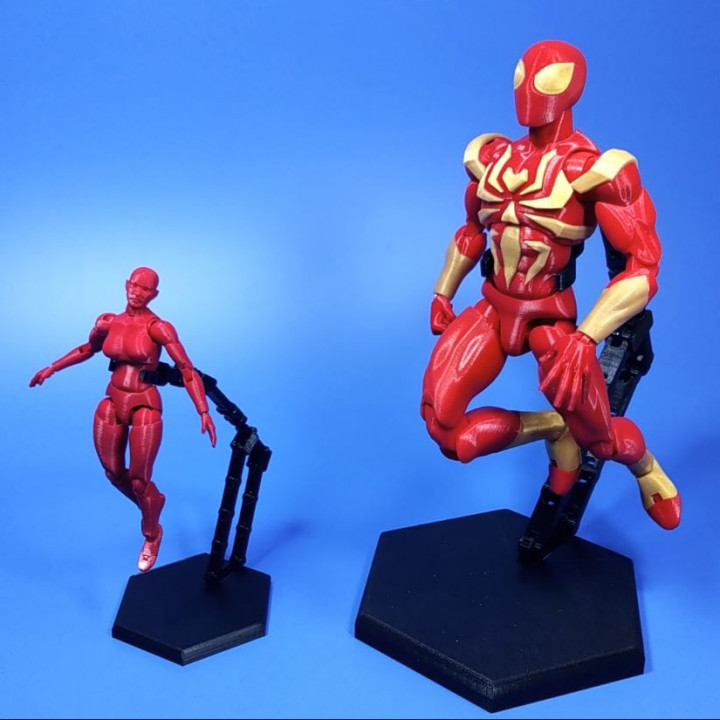 3D Printable 3D ZIPGUY UNIVERSAL ACTION FIGURE STAND VER. 2.0 by