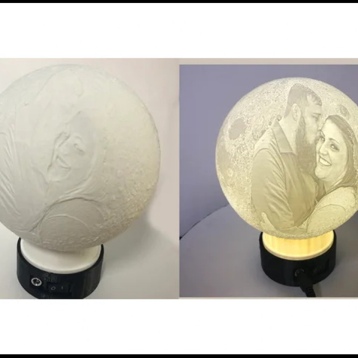 Lithophane Globe LED Stand