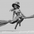 Witch on a broom image