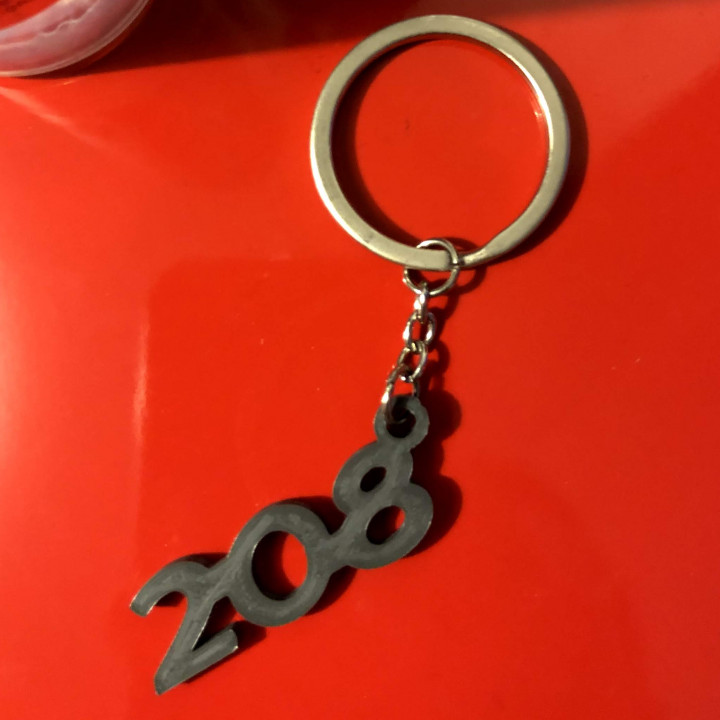 3D Printable Peugeot 208 keychain by BERTHE Alexis
