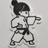 Karate Girl bag tag image