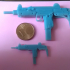 Uzi submachine gun - scale 1/4 print image