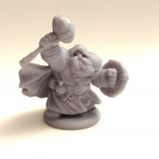 Picture of print of Dwarf Cleric Miniature - pre-supported