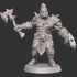 Half-orc Barbarian Type A w/ Modular Hands + 4 Weapons (Presupported) image