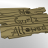 No Gurlz Allowed Wooden Sign image