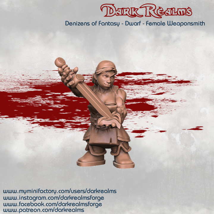 $2.95Dark Realms Denizens of Fantasy - Dwarf Female Weaponsmith