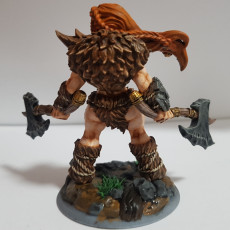 Picture of print of Hildara Bloodrage - Dwarf Berserk Heroine (AMAZONS! Kickstarter) This print has been uploaded by Thurgeis