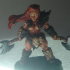 Hildara Bloodrage - Dwarf Berserk Heroine (AMAZONS! Kickstarter) print image