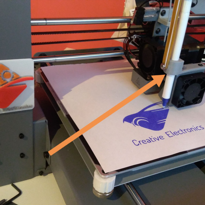 Make from your 3D Printer a '2D' Printer/Plotter Pen holder