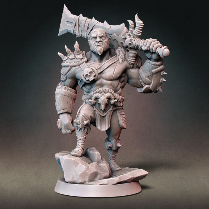 $7.00Goliath Barbarian Type B (Bald) w/ Modular Hands and 4 Weapons