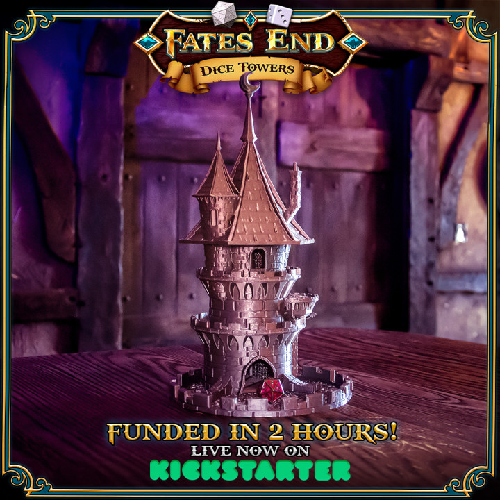 FATES END - DICE TOWER - FREE WIZARD TOWER!