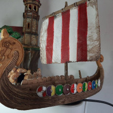 Picture of print of Dark Realms Medieval Scenery - Viking Longship