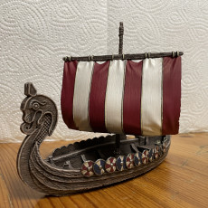 Picture of print of Dark Realms Medieval Scenery - Viking Longship