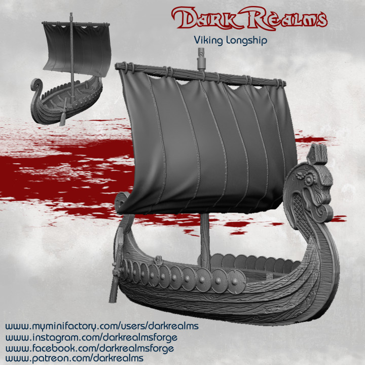 $12.95Dark Realms Medieval Scenery - Viking Longship