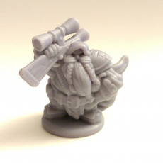 Picture of print of Dwarven Ranger wGun Miniature - pre-supported