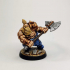 Dwarven Barbarian Miniature - pre-supported print image