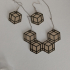 Cube Earrings and Necklace image