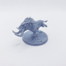 Picture of print of Gino on Wulf-Hog - Dwarven Oathbreakers