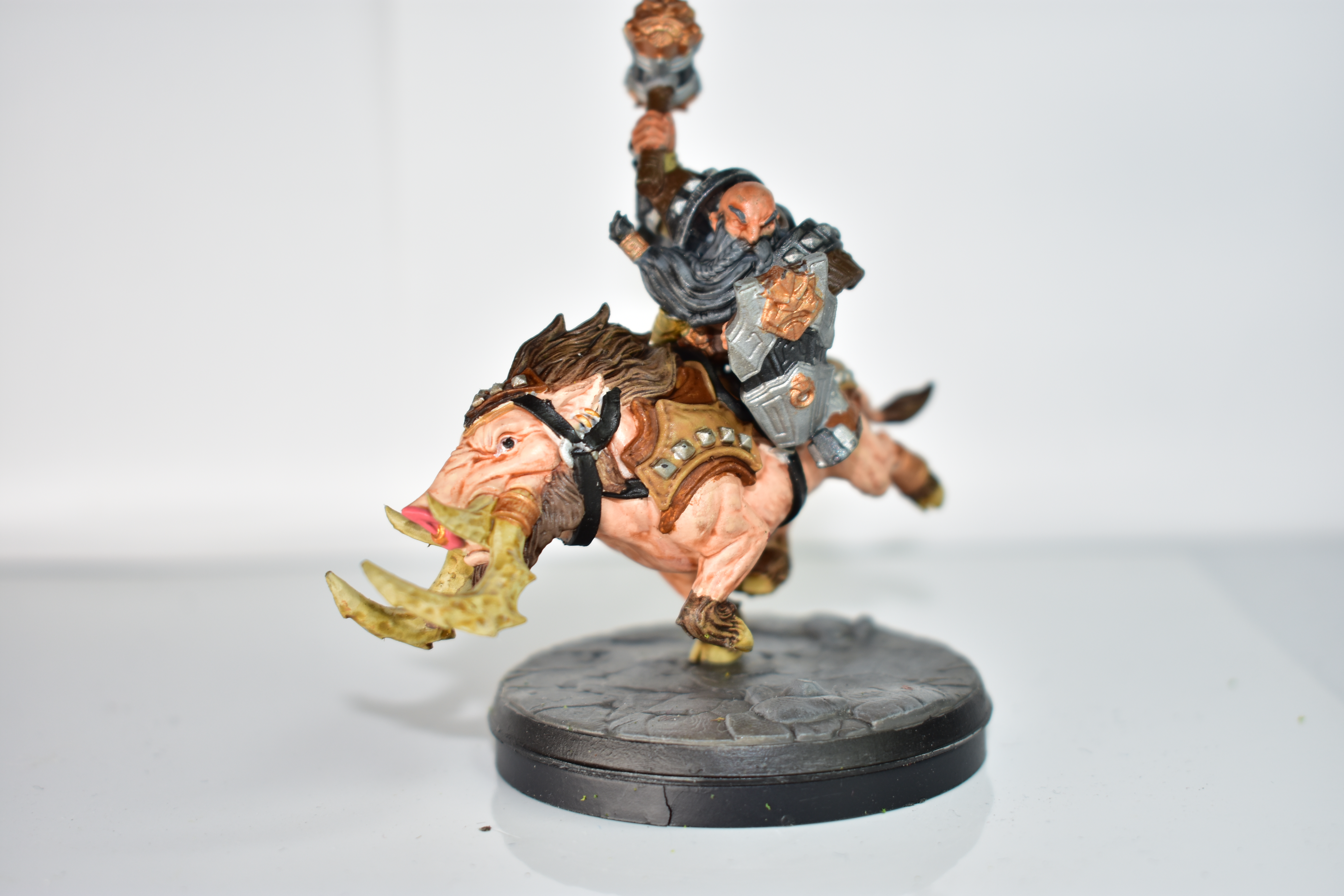 Helga on Wulf-Hog 28mm Dungeons and Dragons DnD Mini